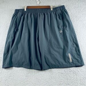 NorthYard 8.5" Athletic Shorts Men Pull On Elastic Waist Zipper Pockets Gray 4XL
